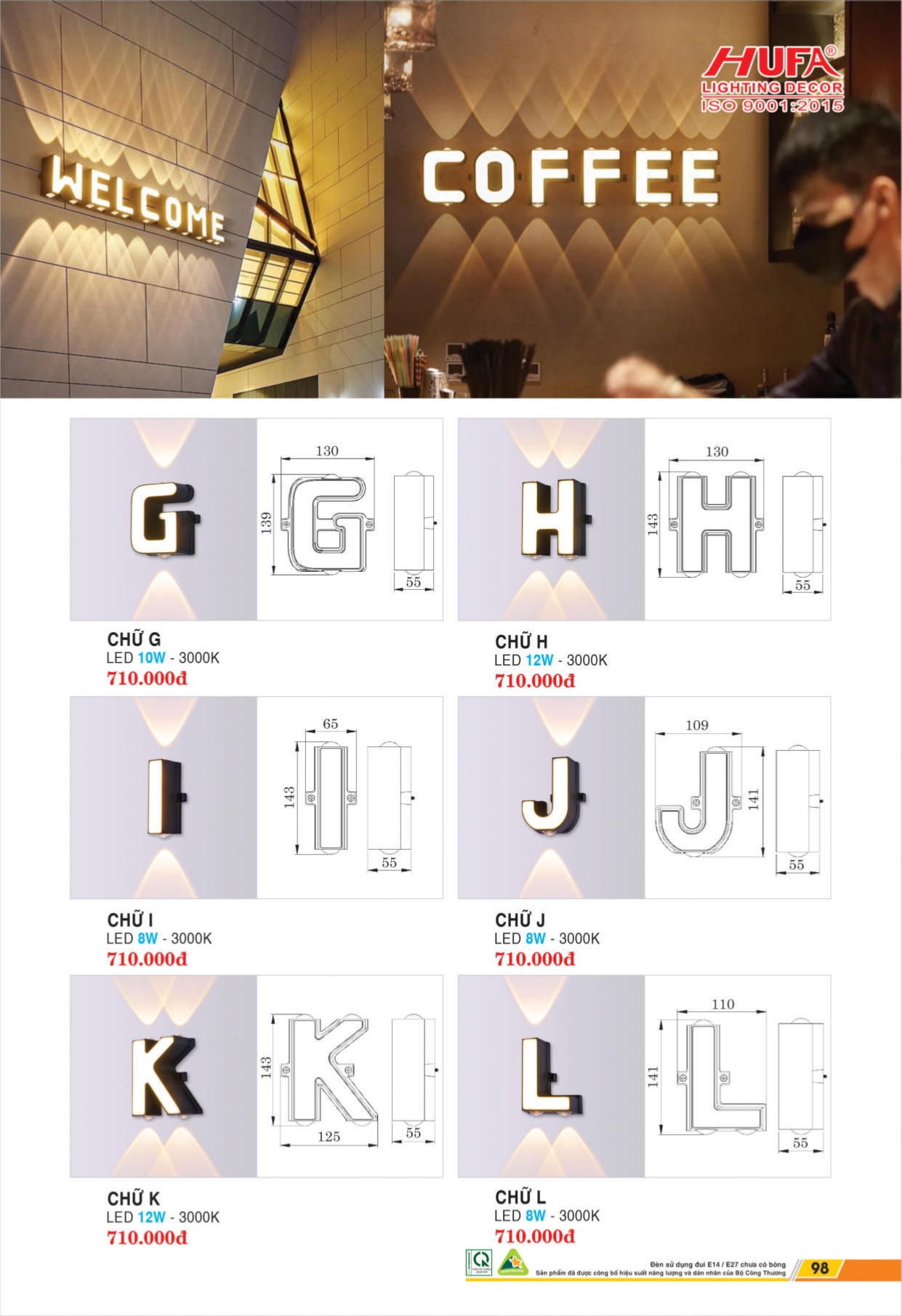 Bảng giá đèn LED HUFA 2026